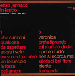 L’Armando da Enzo Jannacci In Teatro, Enzo Jannacci