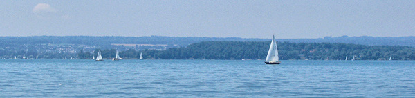 Il Bodensee visto dalla cittadina tedesca di Meersburg