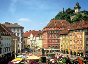 La piazza principale di Graz