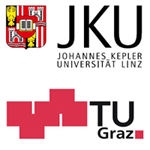 Gli stemmi delle università di Linz (JKU) e Graz (TUG)