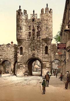 Micklegate Bar in un dipinto d'epoca