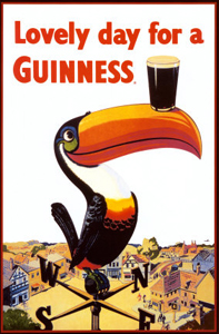  La pubblicità della Guinness, disegnata nel 1936 da John Gilroy