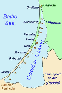 Mappa della Penisola Curonica