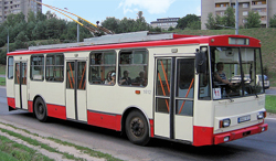 Un filobus lituano (prodotto in Repubblica Ceca dalla Škoda)