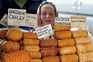 Una bancarella di Oscypek