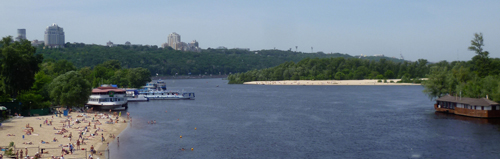 Una spiaggia sul Dnepr