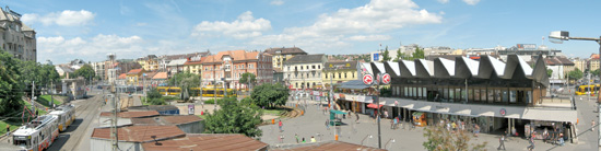 Moszkva tèr, importante punto di interscambio delle linee tranviarie di Budapest