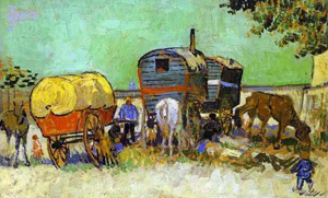 Un campo di nomadi in un dipinto di Van Gogh