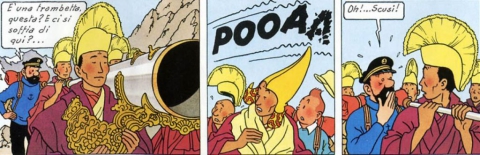 Haddock è perfetto per spezzare la tensione mistica di una processione tibetana