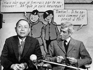 Hergé e Zhang nel 1981