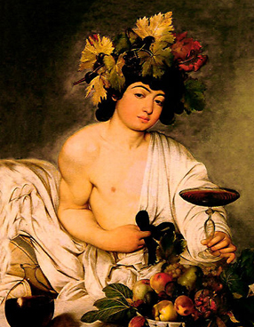 Fotocomposizioni - bacchus caravaggio fotomontaggio