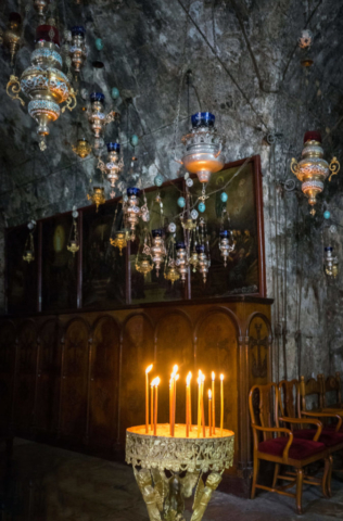 Candele nella Chiesa del Santo Sepolcro