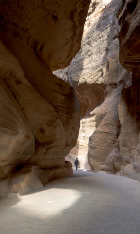 Una parte del Siq, l'entrata alla città di Petra